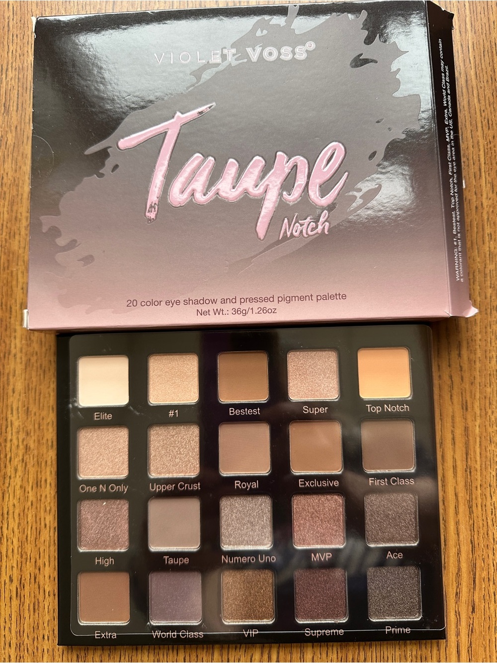 Violet Voss Taupe Notch 20-Color Eye Shadow Palette - Taupe Shades